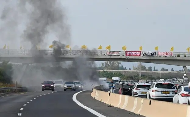 חסימת כביש 2 כחלק מ"יום השביתה האזרחית" 