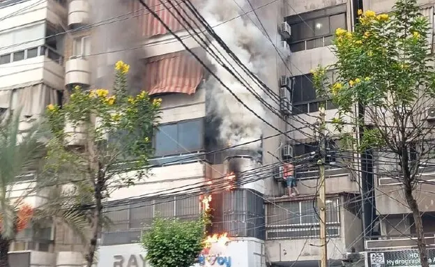 נזק שנגרם מפיצוץ מכשירי קשר בלבנון