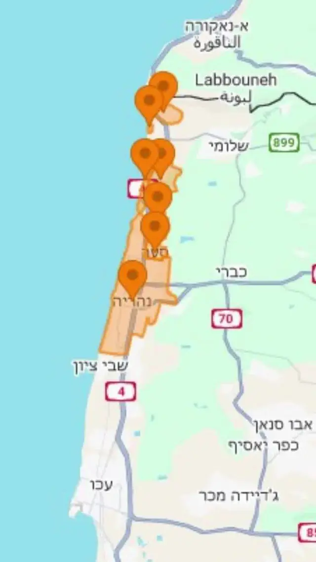 אזעקות בגליל המערבי ובנהריה בגלל חדירת כטב"ם מלבנון